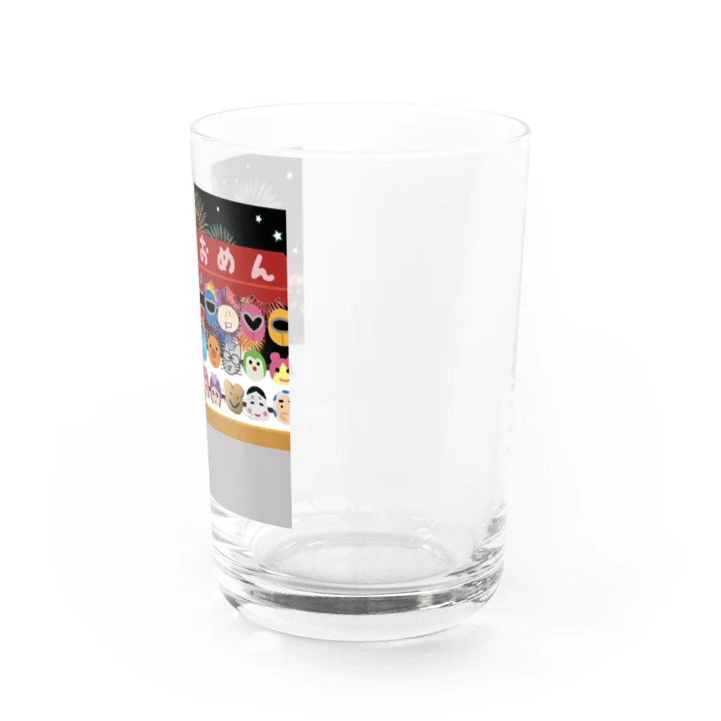 ☆あゆ ころ たろの☆ ハッピーライフの楽しいお面屋さん Water Glass :right