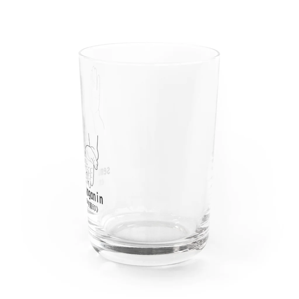 『NG （Niche・Gate）』ニッチゲート-- IN SUZURIの仏印h.t.（施無畏印・与願印）黒 Water Glass :right