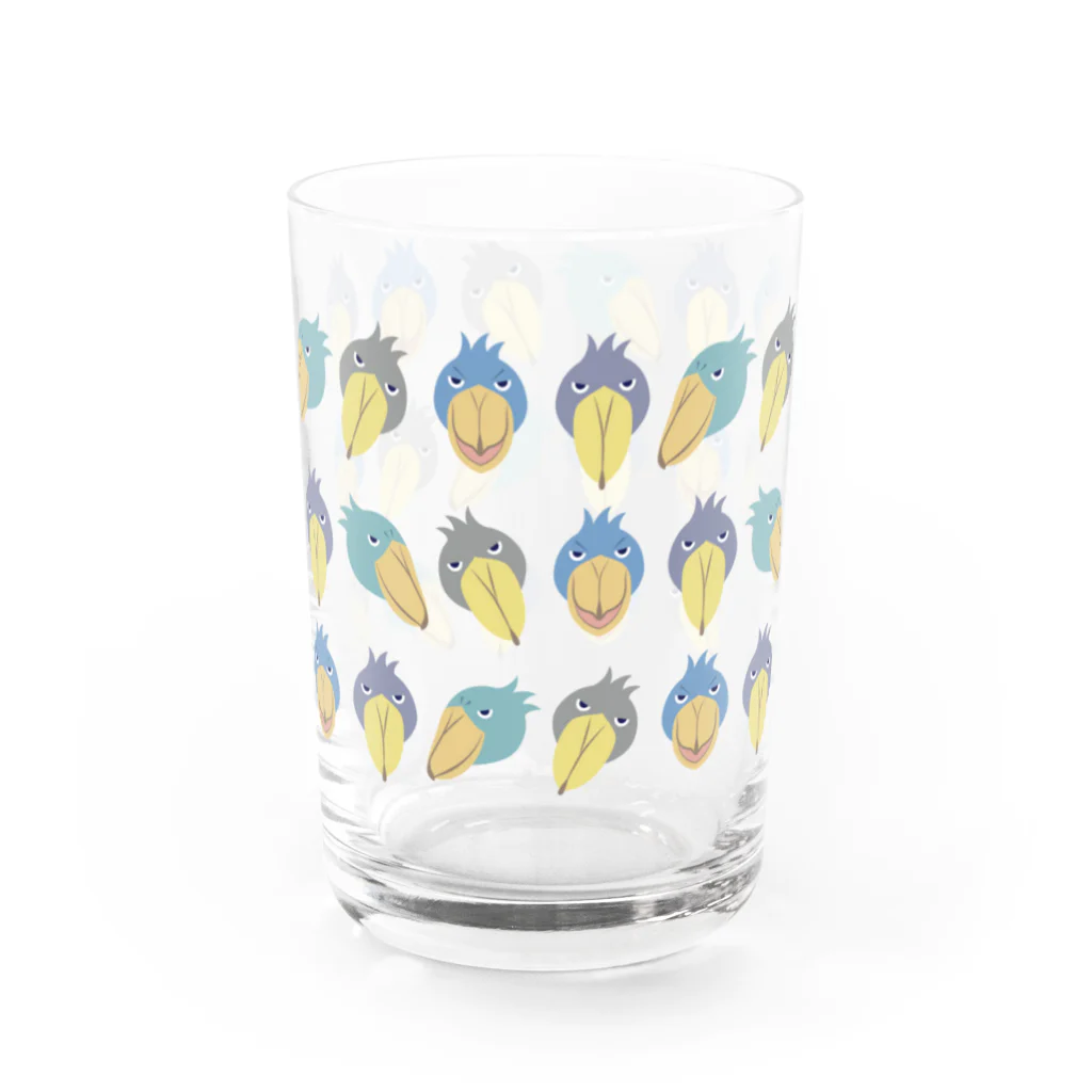 ハシビロ☆SHOPのハシビロコウFACE Water Glass :right