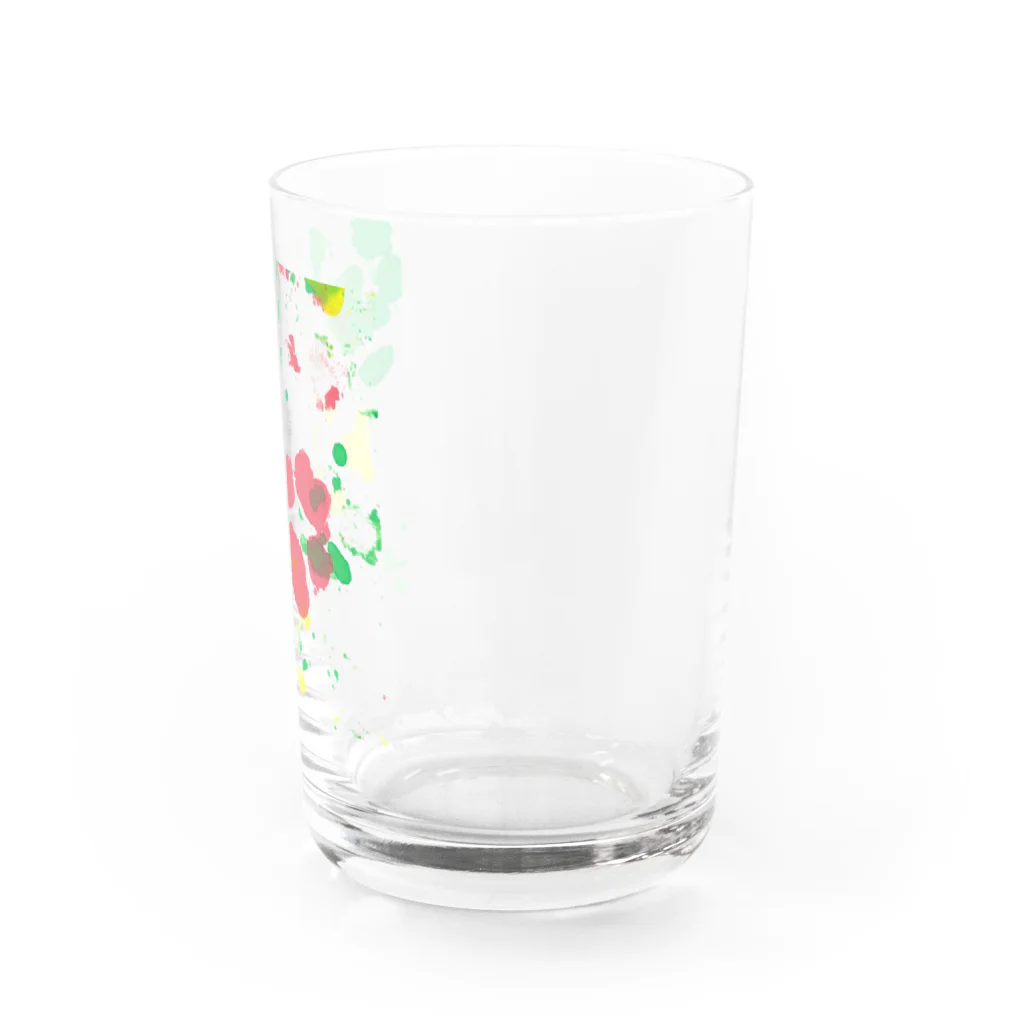 はっぴーているずdogsroomの保護犬足跡柄グッズ Water Glass :right