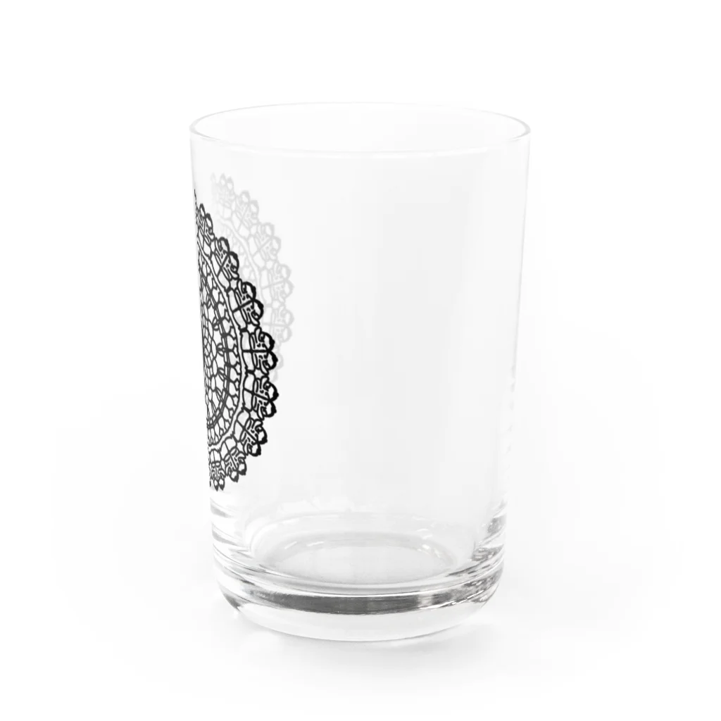 Tano_chante♪のフラワーオブ大天狗(黒) Water Glass :right