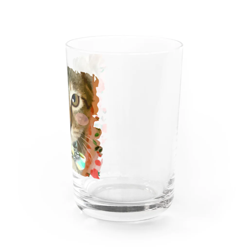 こはるで園のむぎちゃん応援デザインB Water Glass :right