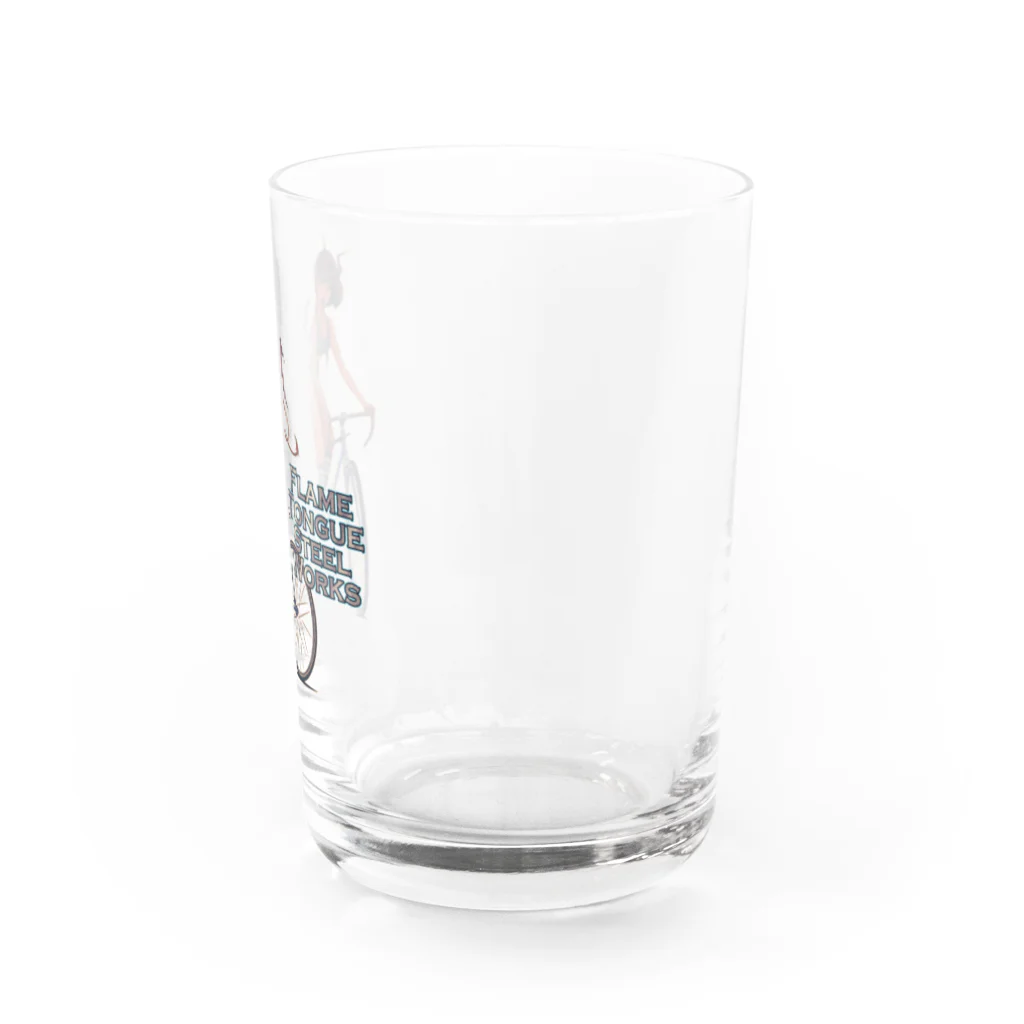 nidan-illustrationの"FLAME TONGUE STEEL WORKS" Water Glass :right