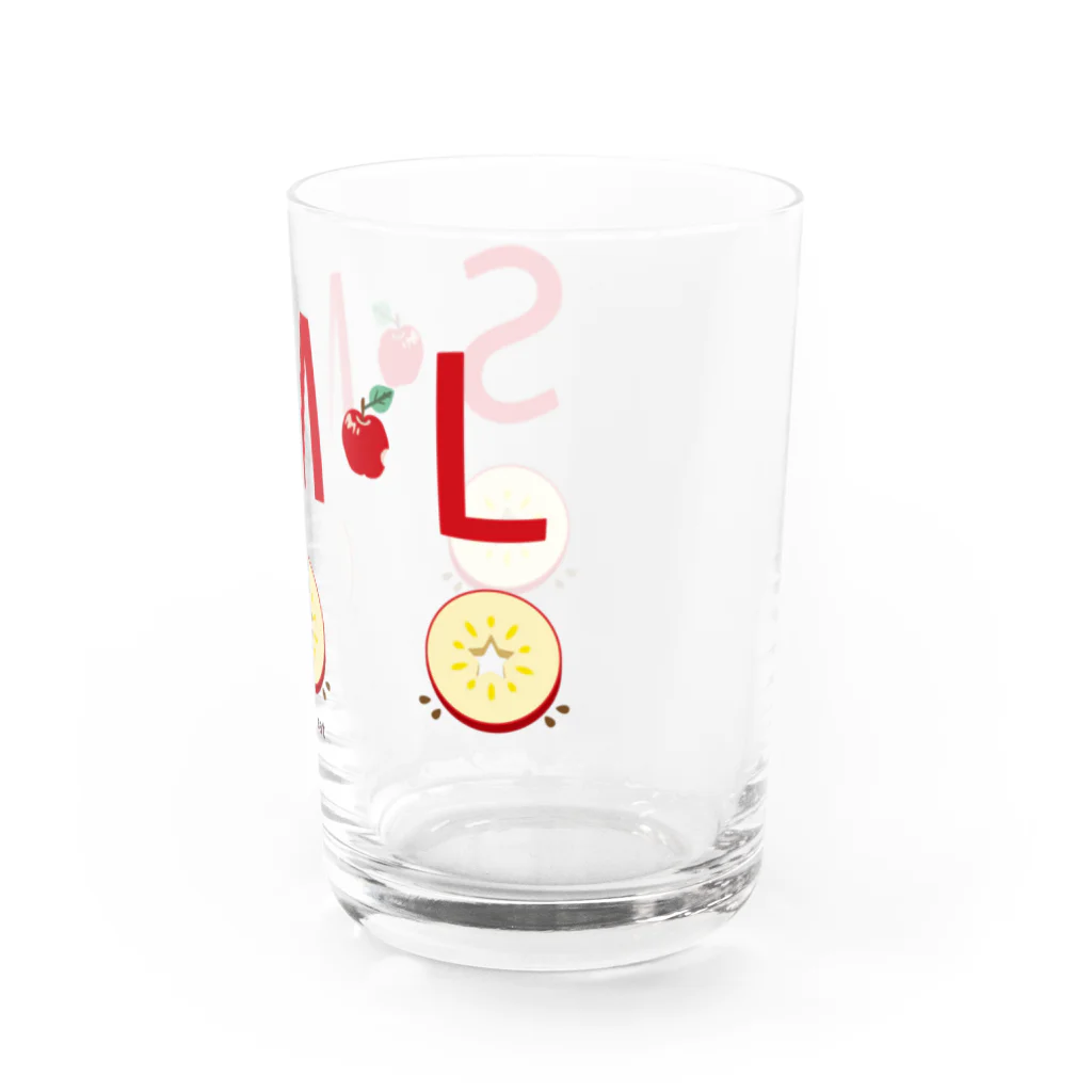 イラスト MONYAAT のML002 SMLTシャツのりんごすたぁ*輪切りのリンゴ Water Glass :right