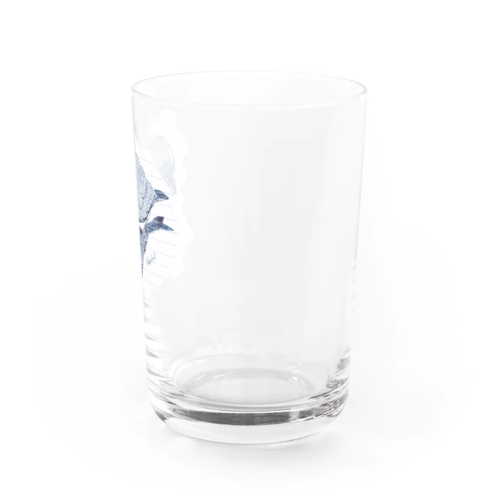 kakachun2のひな文鳥のくりくりアタマ Water Glass :right