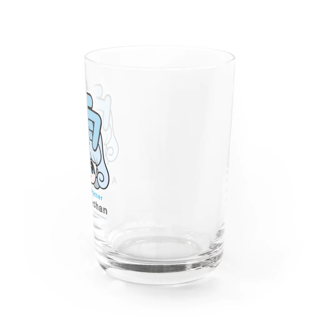 漢字キャラクターあめかちゃんのあめかちゃん close-up Water Glass :right