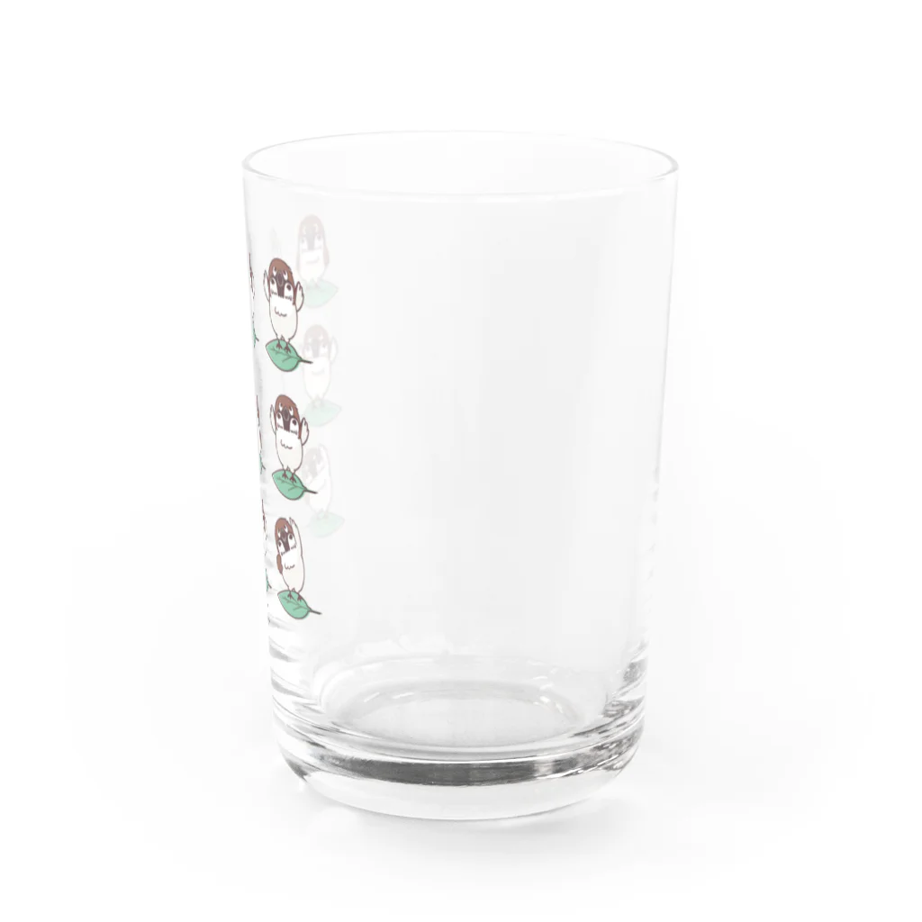 イラスト MONYAAT のスズメがちゅん　体操ちゅん Water Glass :right