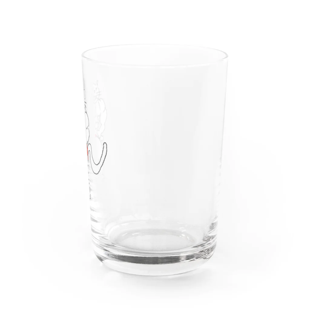 地域猫　那珂川 ねこ ネットワークの猫ニャッチョ💪(KAZU) Water Glass :right