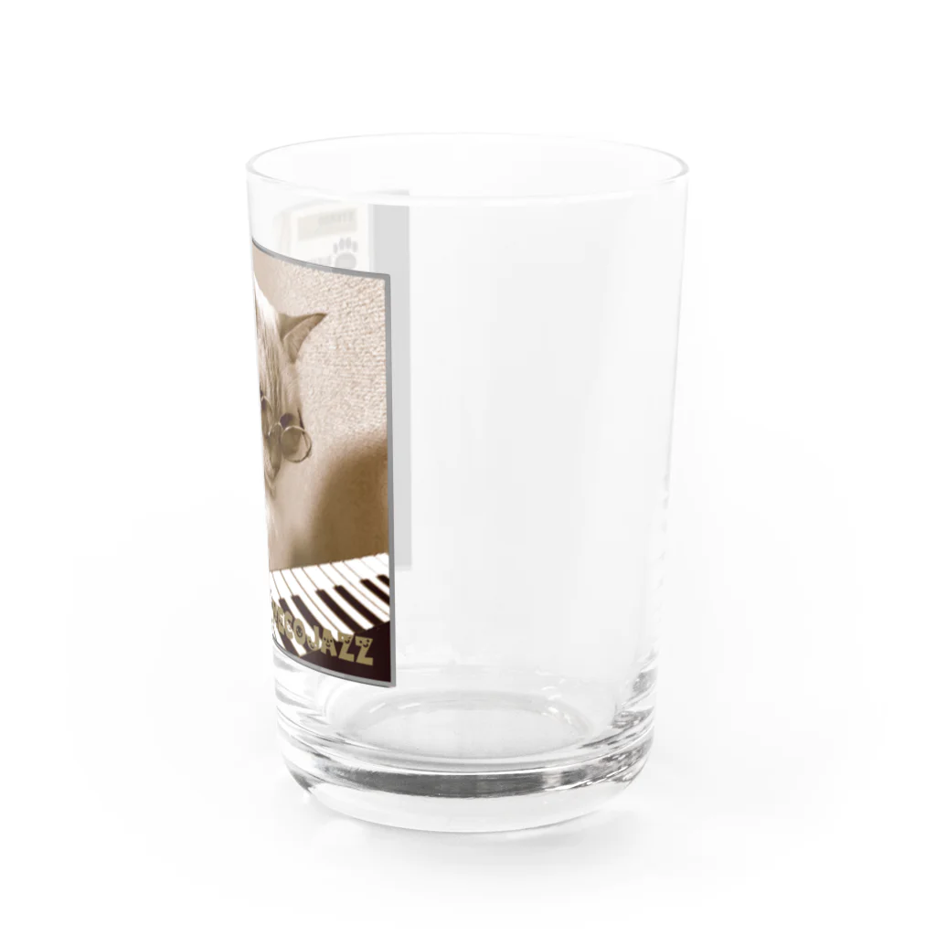 yama-onの猫JAZZ（ぴあの） Water Glass :right