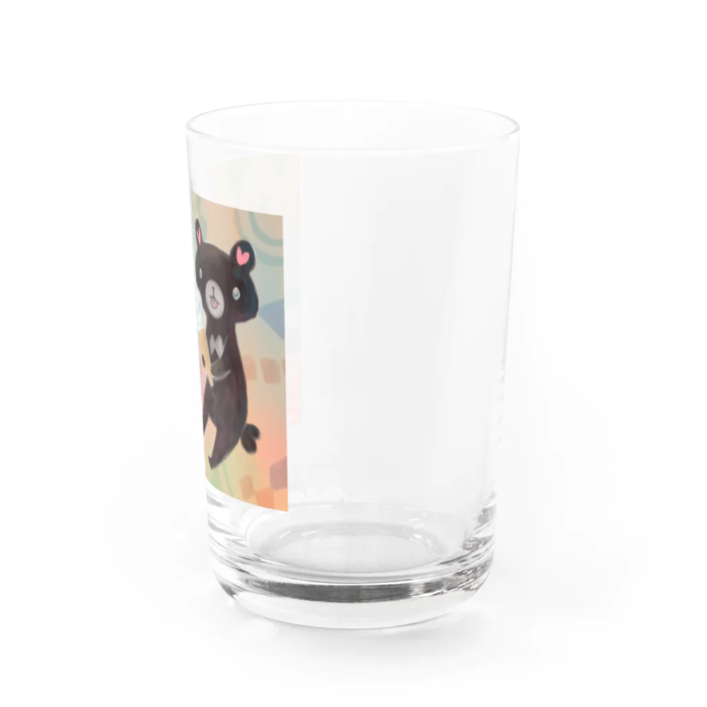 ショップのソフトクリームとクマ Water Glass :right