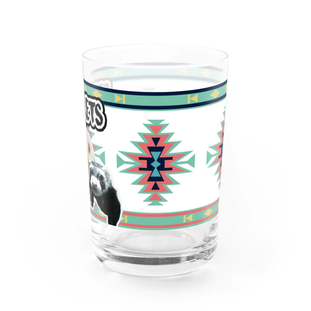 thine12shopのフェレット　オルテガ　グリーン Water Glass :right