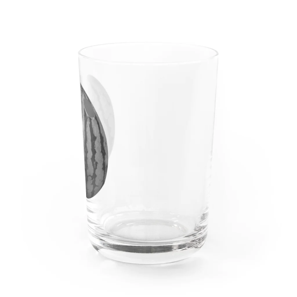 ハヤシ屋のスイカ好き -monochrome Water Glass :right