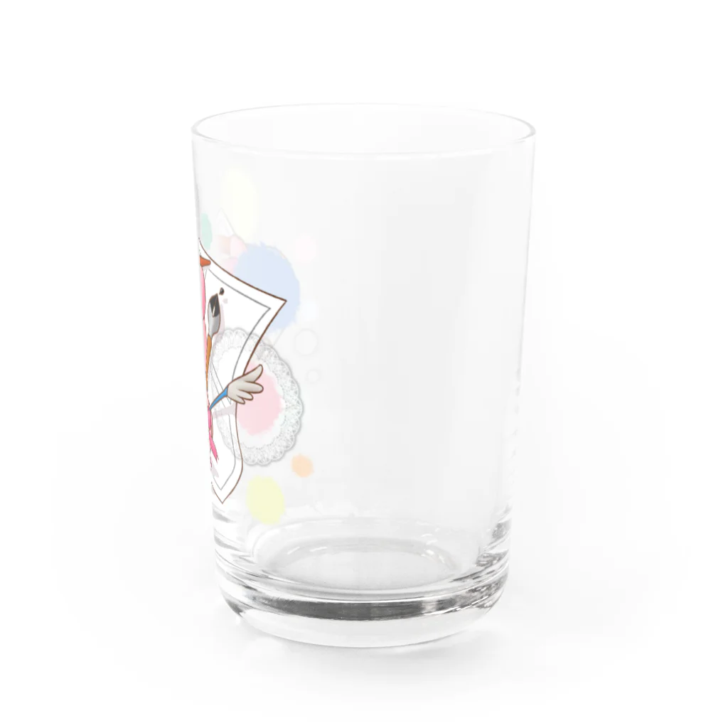 ゆめうさぎShopの漫画家うさぎ Water Glass :right