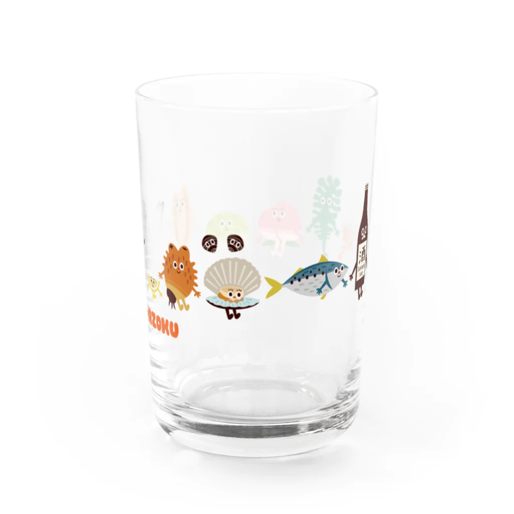 YoakeNecoの 東北☆家族　集合 Water Glass :right