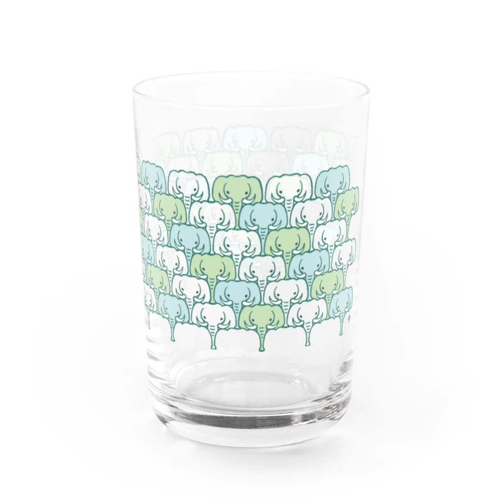 ゆっしーのつながるゆかいないきものたちのつながるぞう　よこなが Water Glass :right