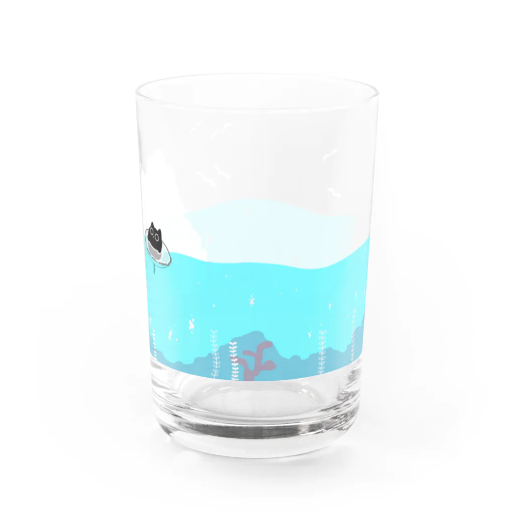 shoushouの海と毛玉猫 Water Glass :right