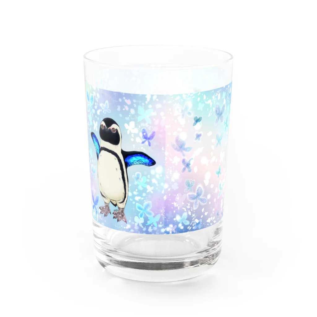 ヤママユ(ヤママユ・ペンギイナ)のケープペンギン「ちょうちょ追っかけてたらそっくりさんいたの」 Water Glass :right