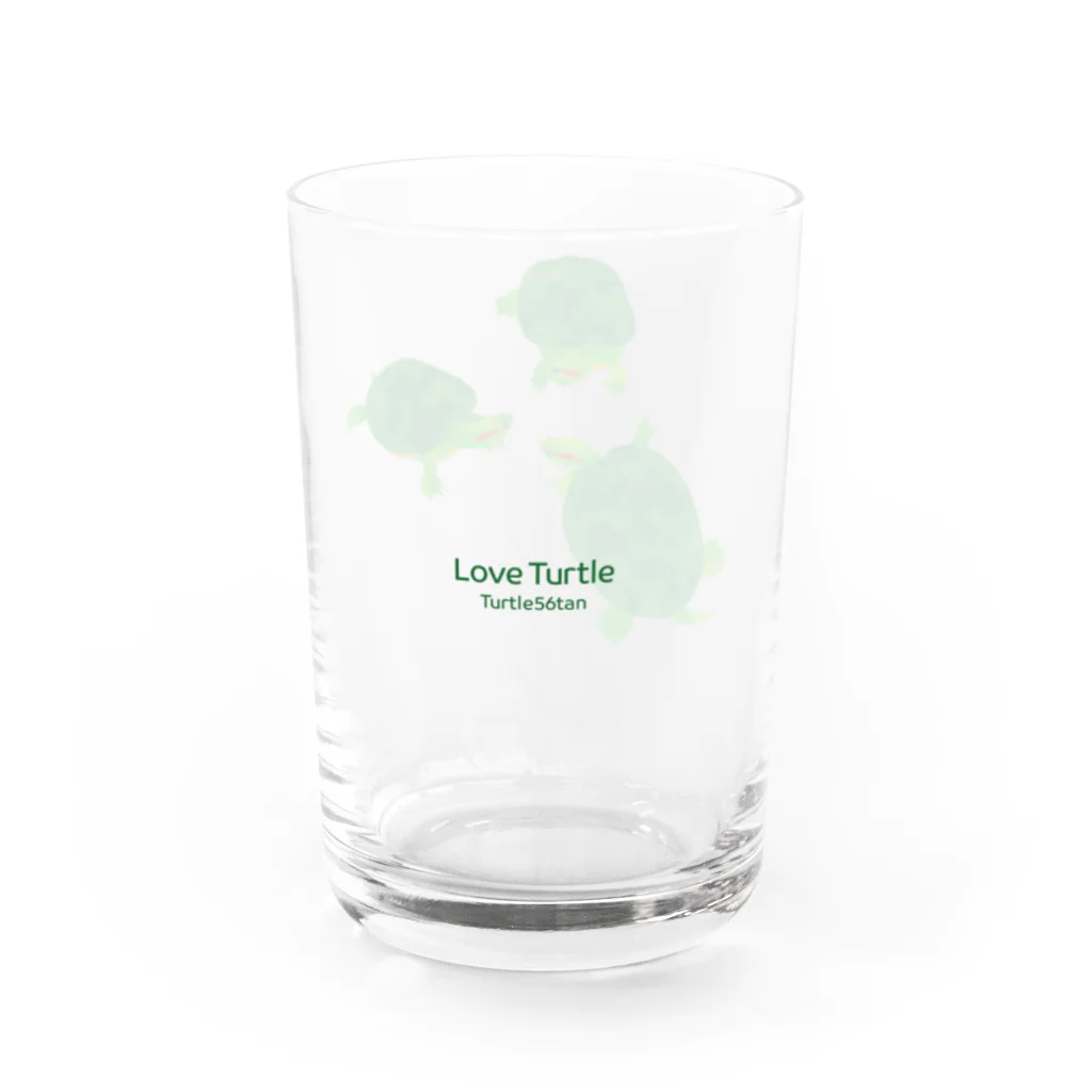 Turtle56tanのLove Turtle 三匹の亀さん グラス右面