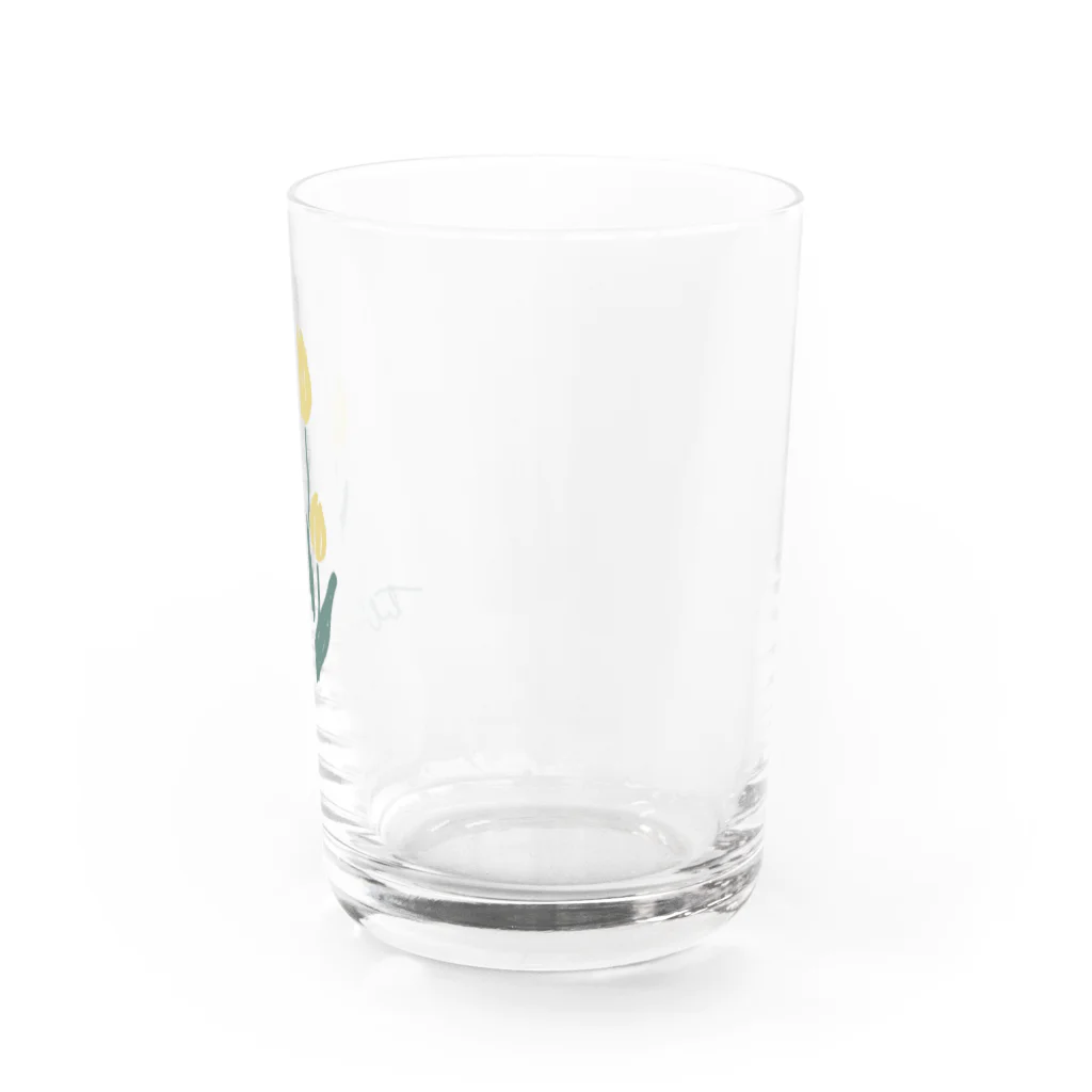 tulipの白地　tulip Water Glass :right