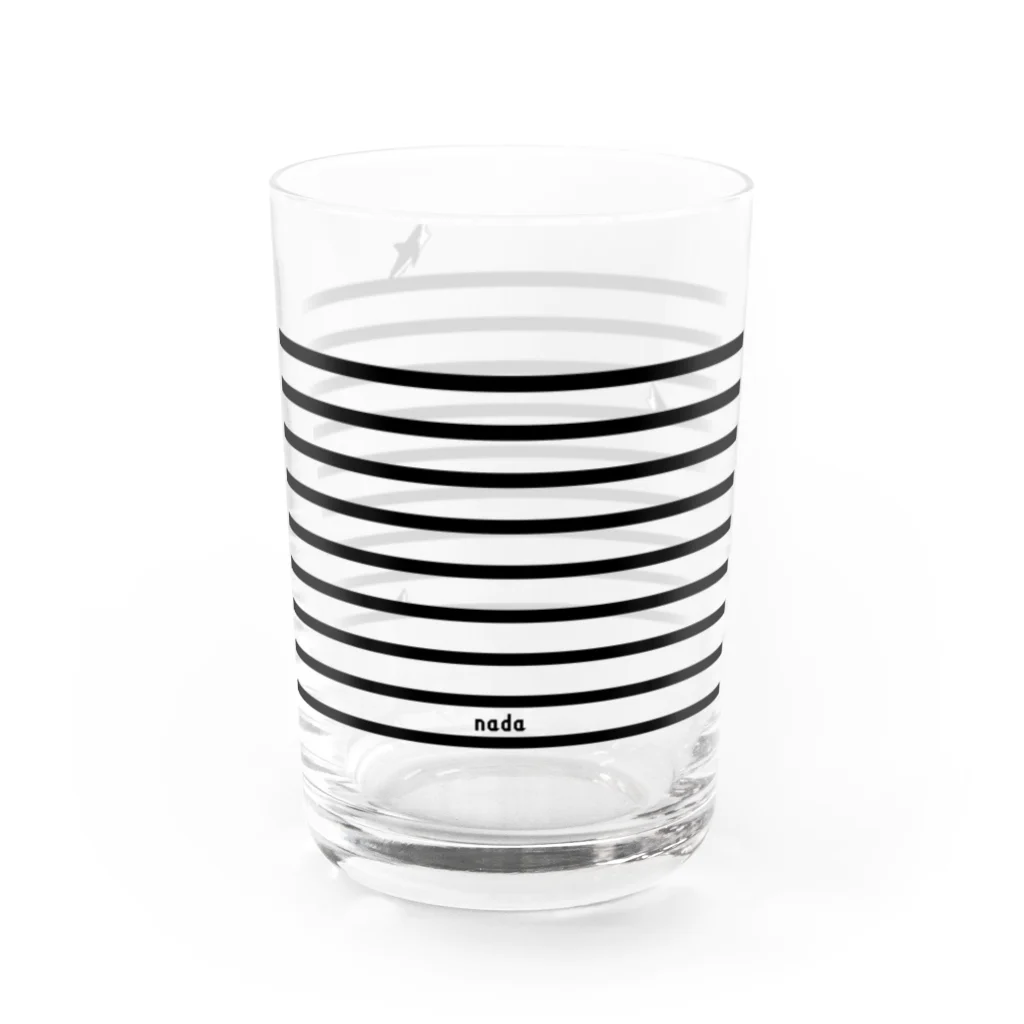 さかたようこ / サメ画家のサメサメボーダー | Black | Water Glass :right