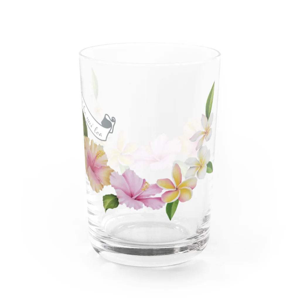 SUNNY_FUNNY_KITTYのaloha nui loa ハワイアンフラワー Water Glass :right