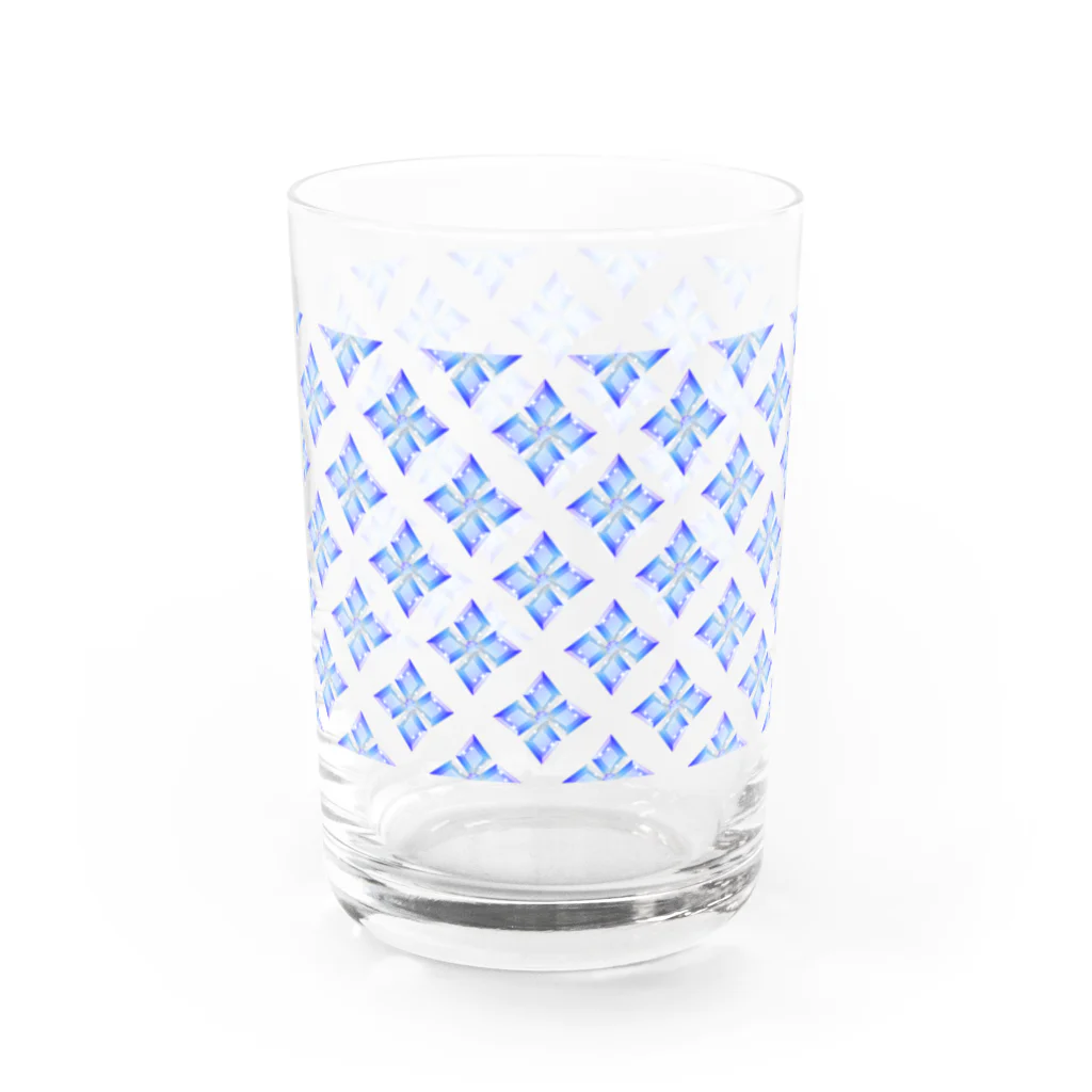 あわじテキスタイルの宝石のお花のグラス サファイア Water Glass :right