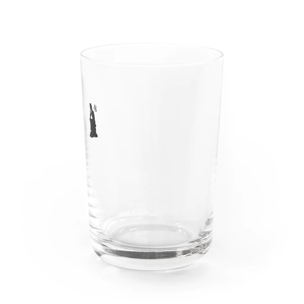 puikkoの弥勒菩薩（ワンポイント　黒） Water Glass :right