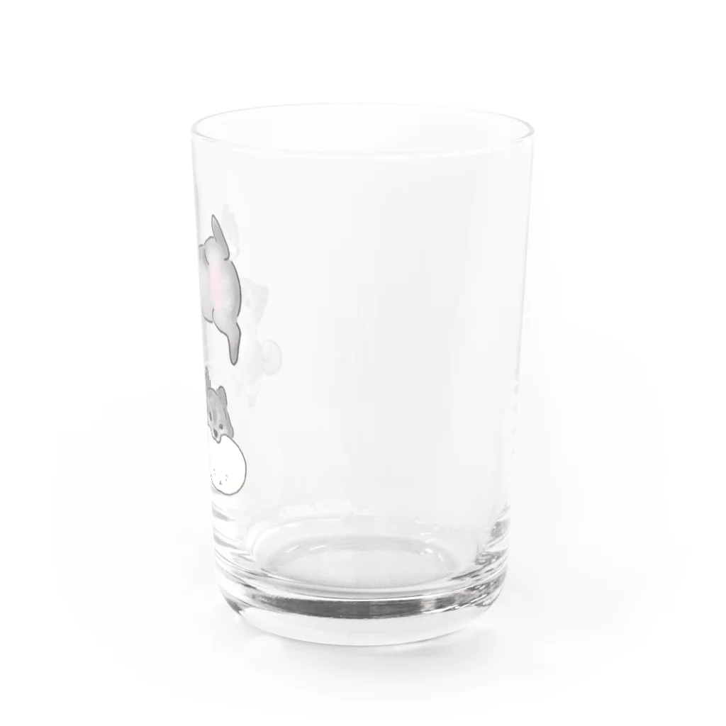遥ん/犬顔絵　の「保護犬カフェ支援」グッズ 熊伍郎さん Water Glass :right