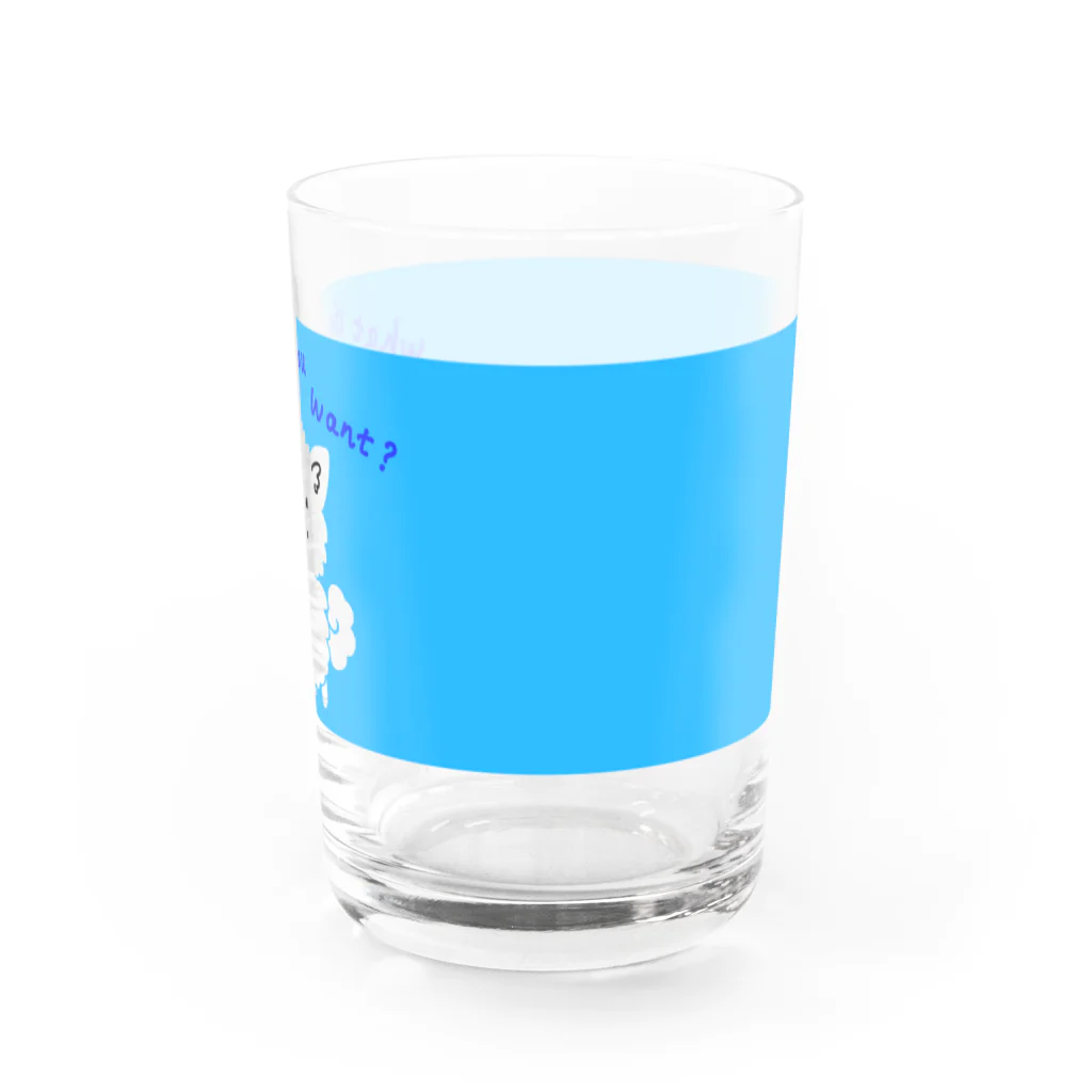 Chiyo.Wan(🐕🕊️のお店)のなに飲む？もふもふわんこグラス(クールカラー) Water Glass :right