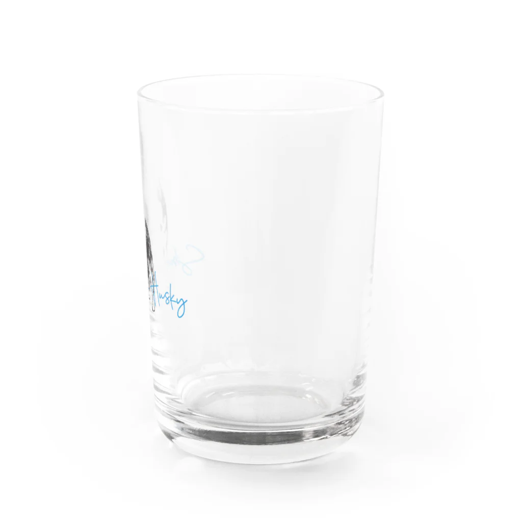 cro_lunaのハスキー（ブルー） Water Glass :right