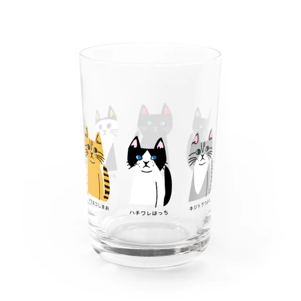 mapechiのトラネコしまお、みんな仲間 Water Glass :right