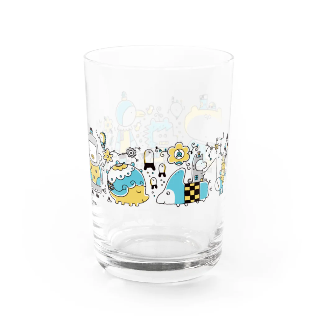 morinokujira shopのMOJIRANKUJIRAN　青金銀なやつ Water Glass :right