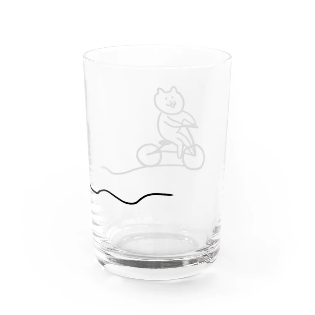 けちゃっぷごはんのお店の自転車ねこ（スイスイバージョン） Water Glass :right