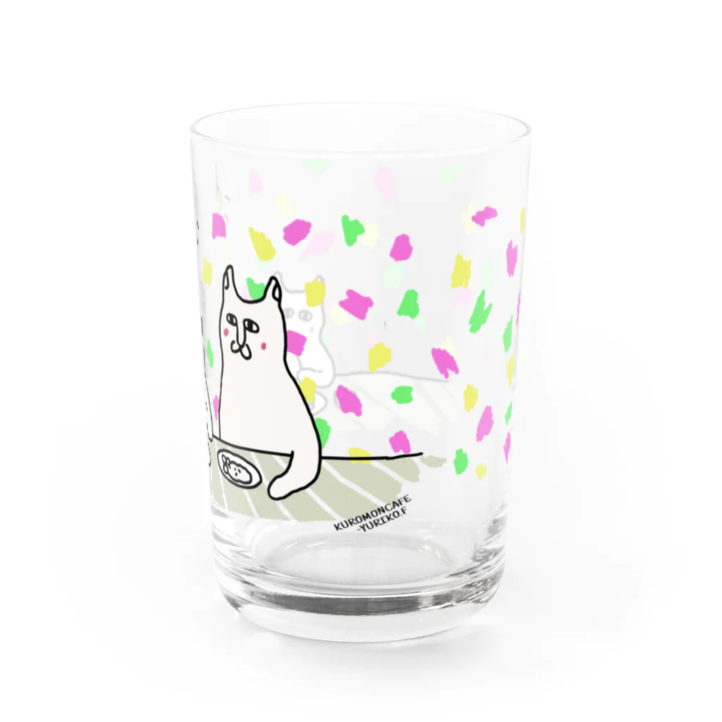 YURIKO_FUKAZAWAのネコ親子 Water Glass :right