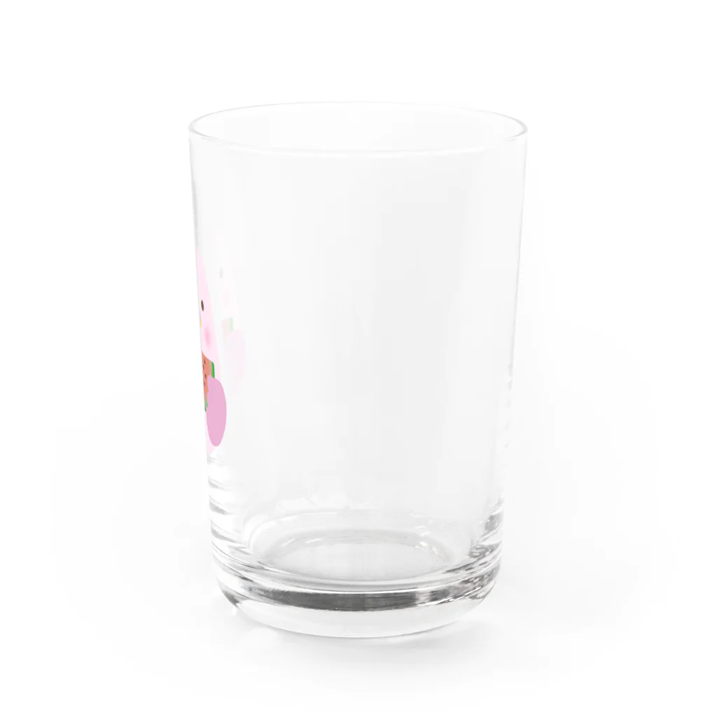 ピョコの雑貨屋のインコとスイカ Water Glass :right