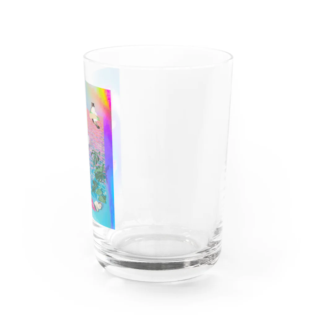 𝙈𝙊𝙈𝙊'𝙨 𝙎𝙝𝙤𝙥のvintage vaporwave Water Glass :right