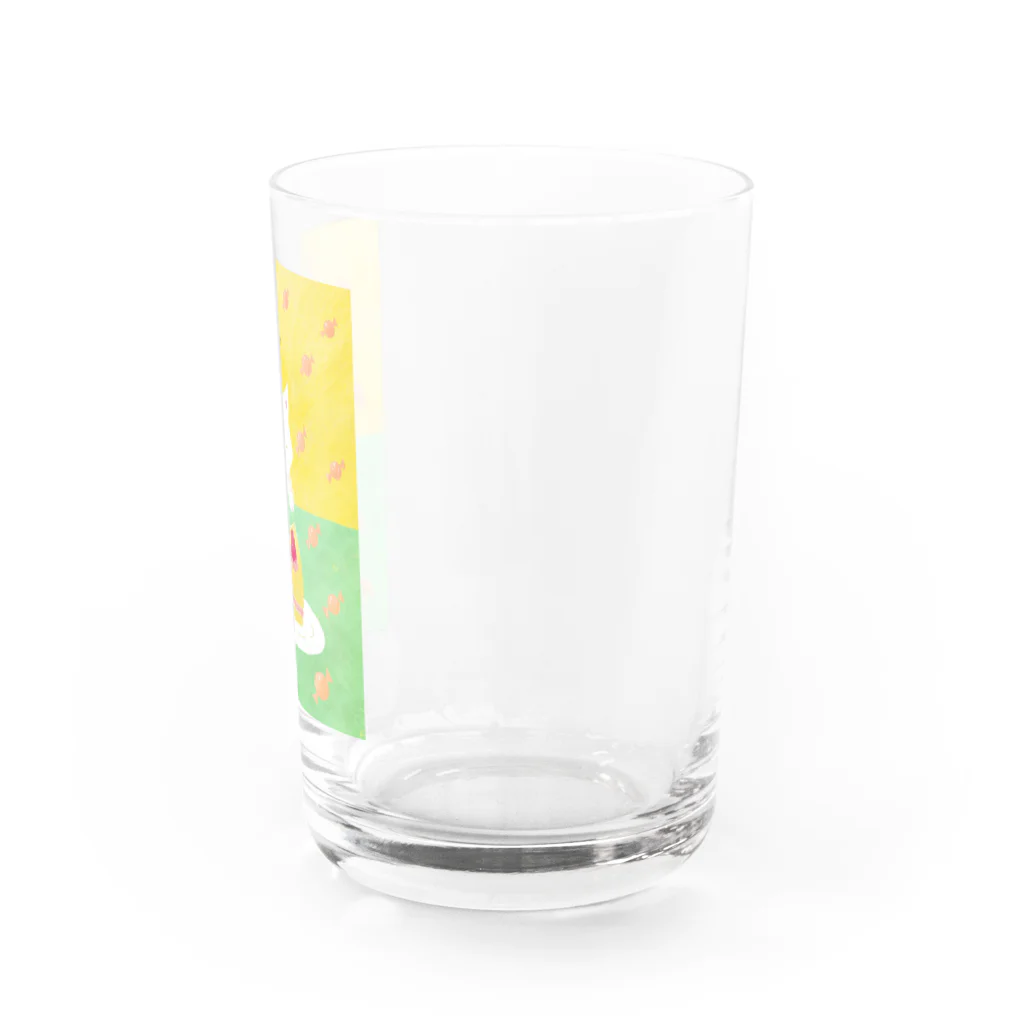 金森 葵のケーキを狙う猫と小さな女の子 Water Glass :right