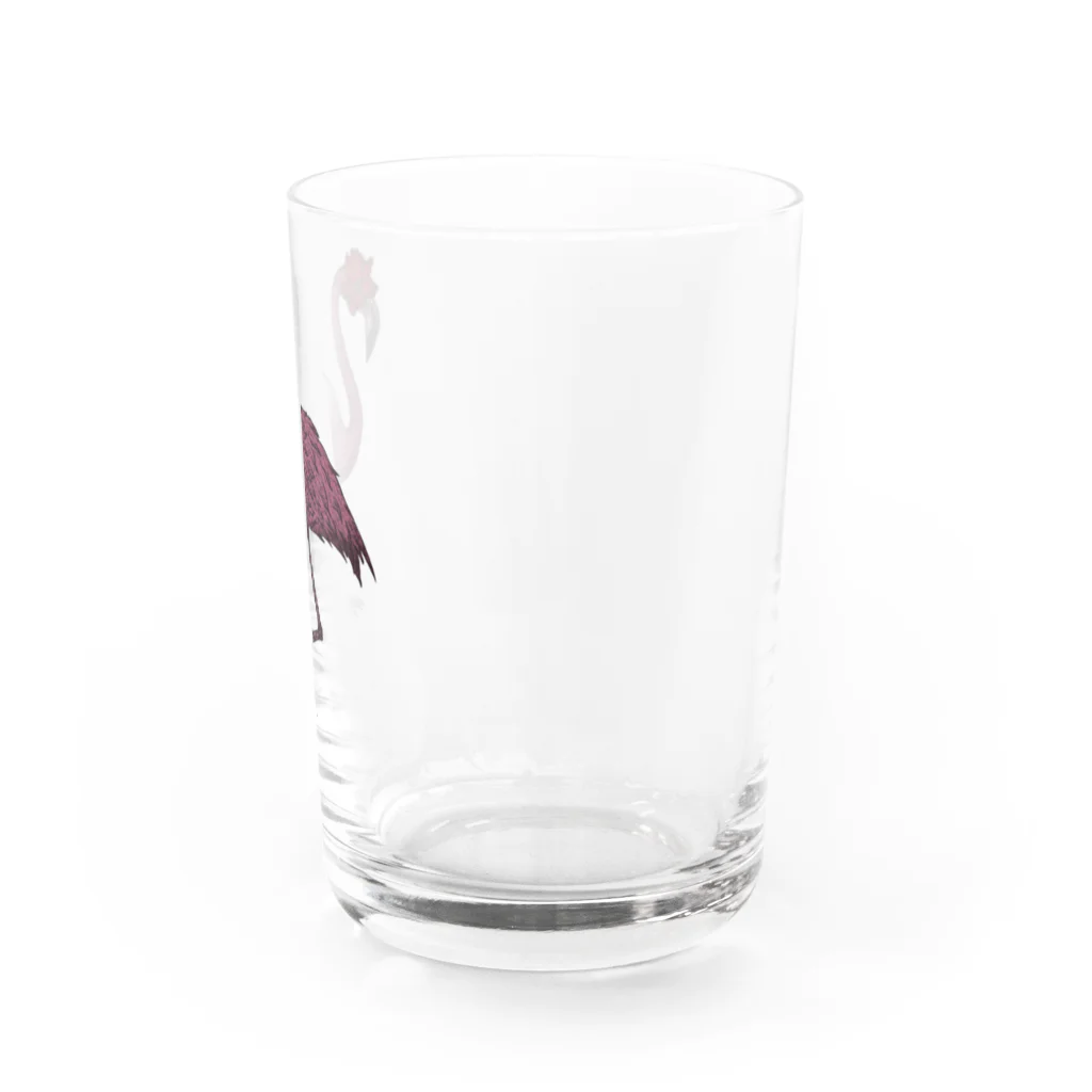 黒メガネのアトリエ(KuromeganesAtlier)の『フラミンゴ(カラーVer.)』 Water Glass :right