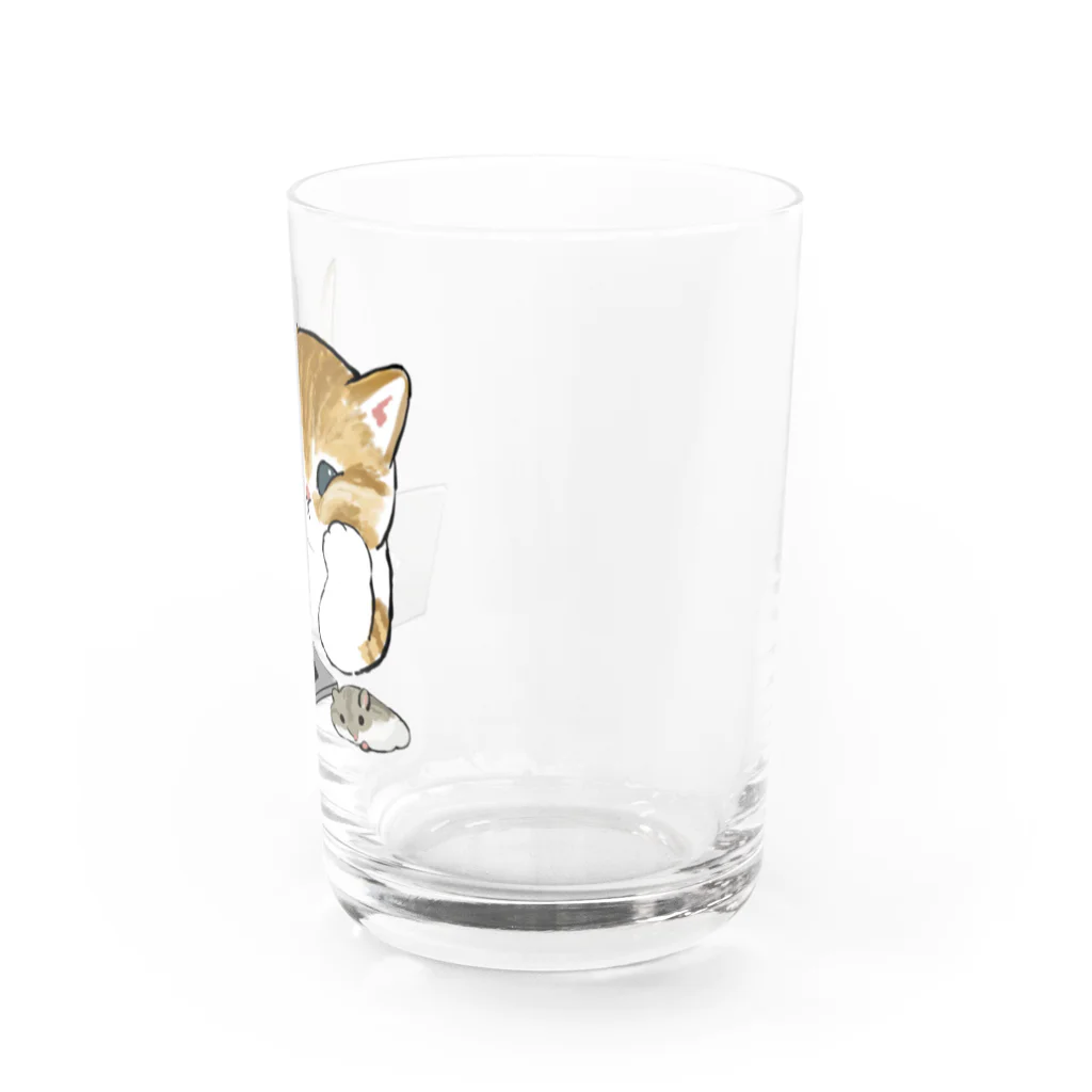 mofusandの在宅勤務にゃん Water Glass :right