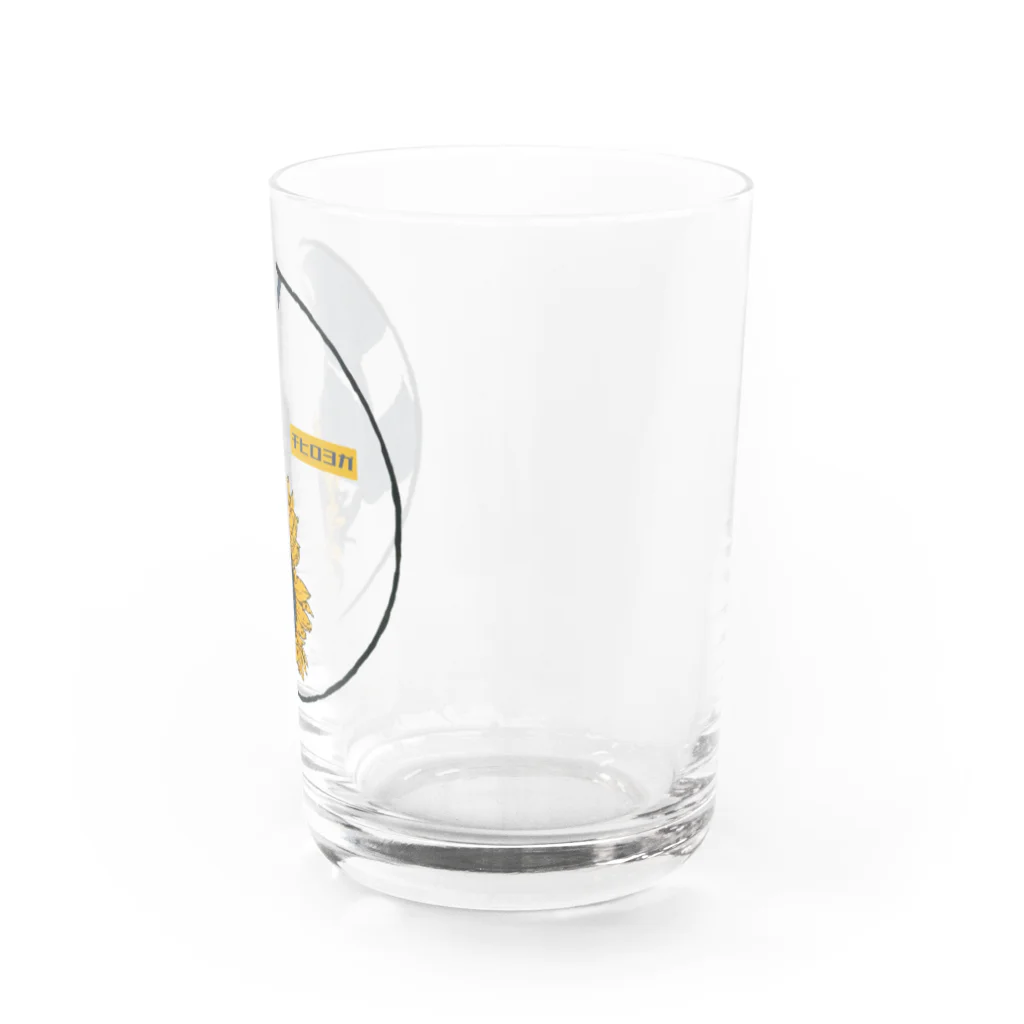 CHIHIROのTシャツ屋さん #chihiroyogaの向日葵/チヒロヨガロゴ入り Water Glass :right