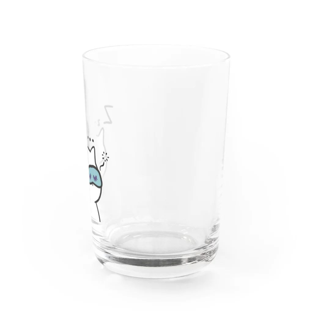 Sakichiさんのアトリエの顔が寄ってるねこ Water Glass :right