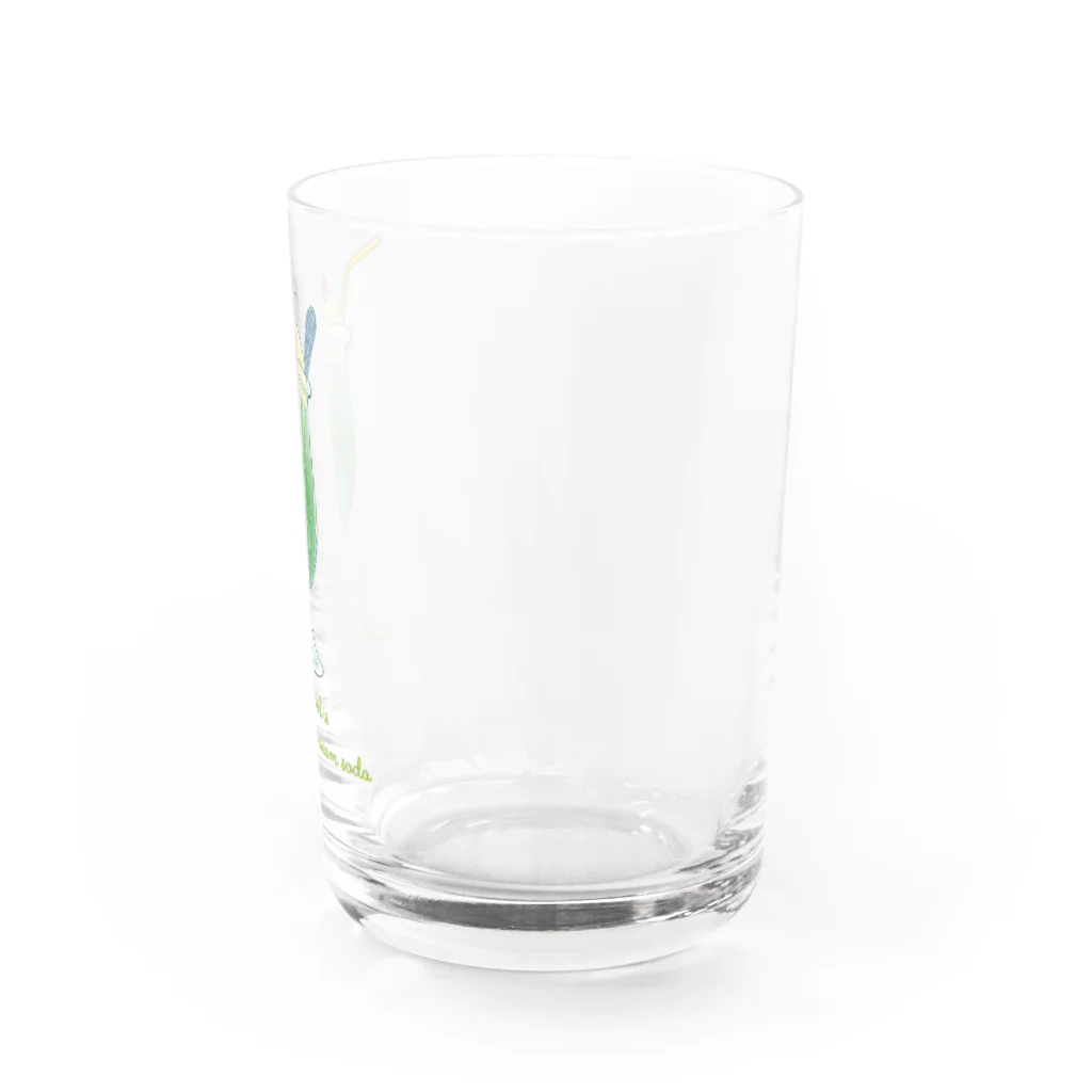 アオフジマキのメロンクリームソーダ Water Glass :right