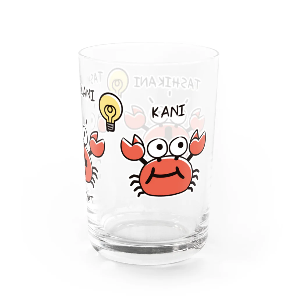 イラスト MONYAAT のたしかに　たしかに　ただのカニ*B Water Glass :right