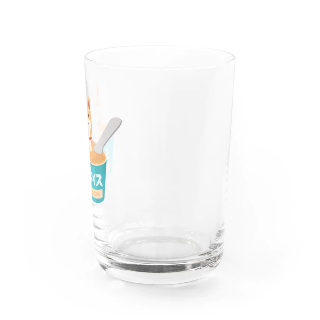 しばじるしデザインの柴クリーム100%のシバアイス Water Glass :right