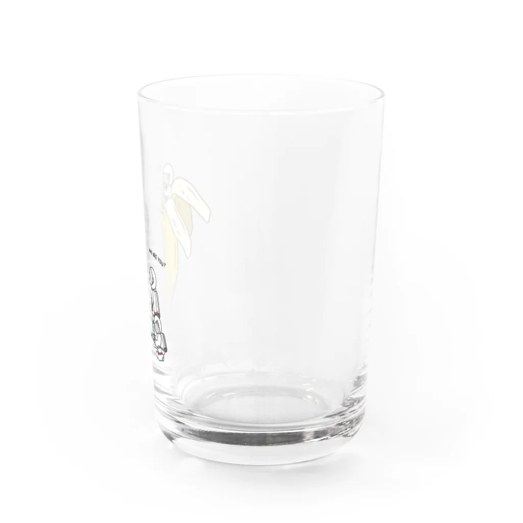 Moon.mondのバナナから生まれた宇宙飛行士 Water Glass :right