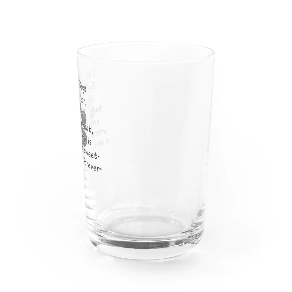 onehappinessのI LOVE DOG 肉球 Water Glass :right