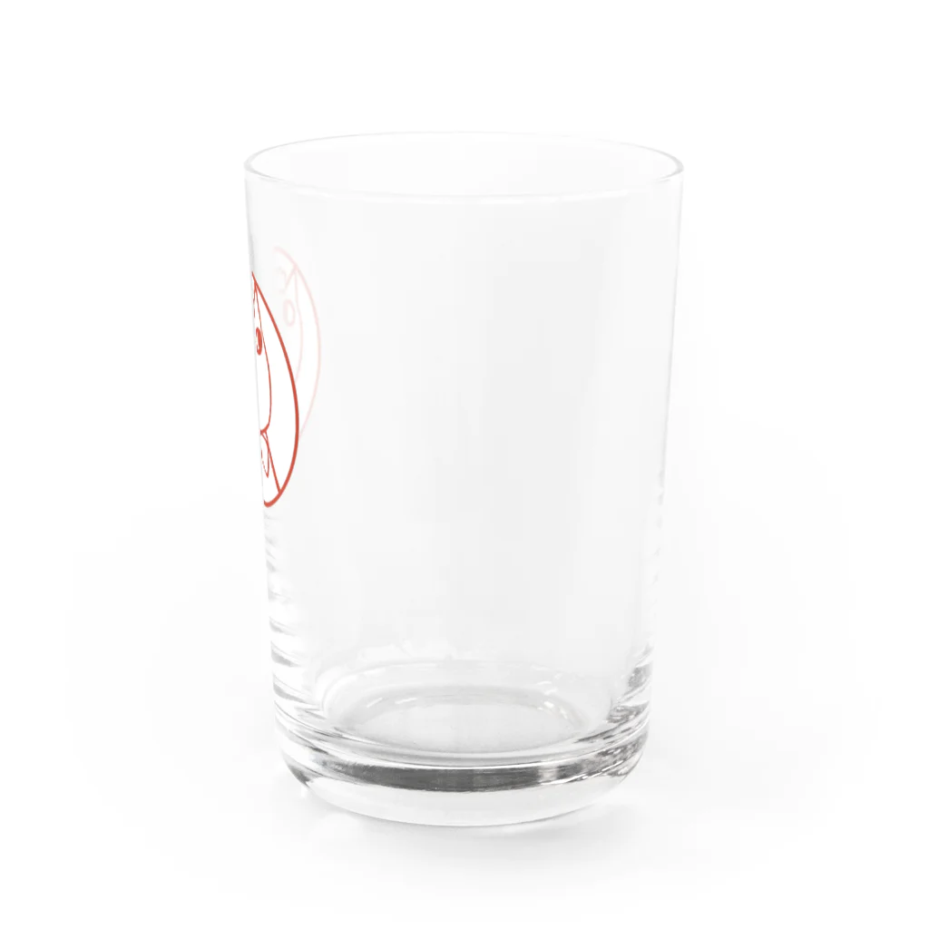 みやこ食堂のカンバンネコ　ホワイトver Water Glass :right