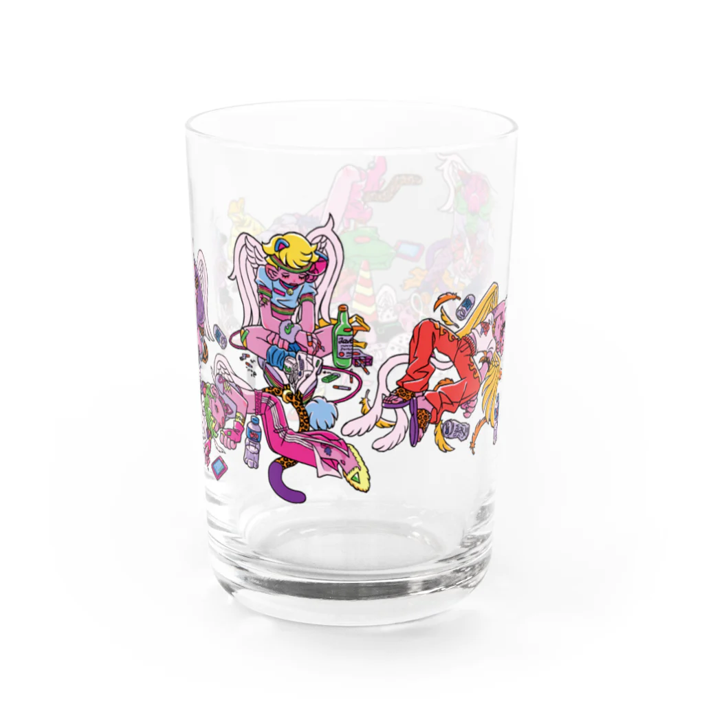 メイドイン極楽スズリ店のオール泥酔 Water Glass :right