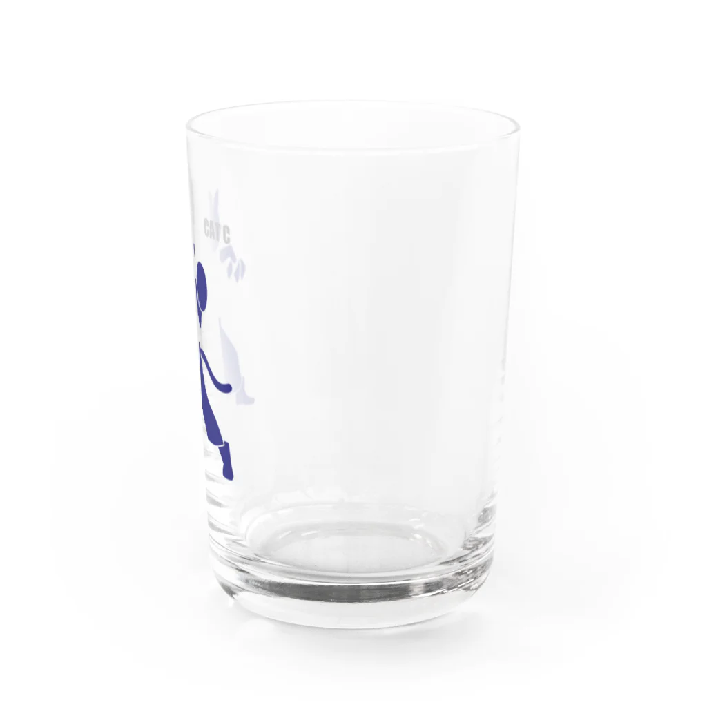 キャットＣのこうじょうけんがくのピクトグラムキャットC Water Glass :right
