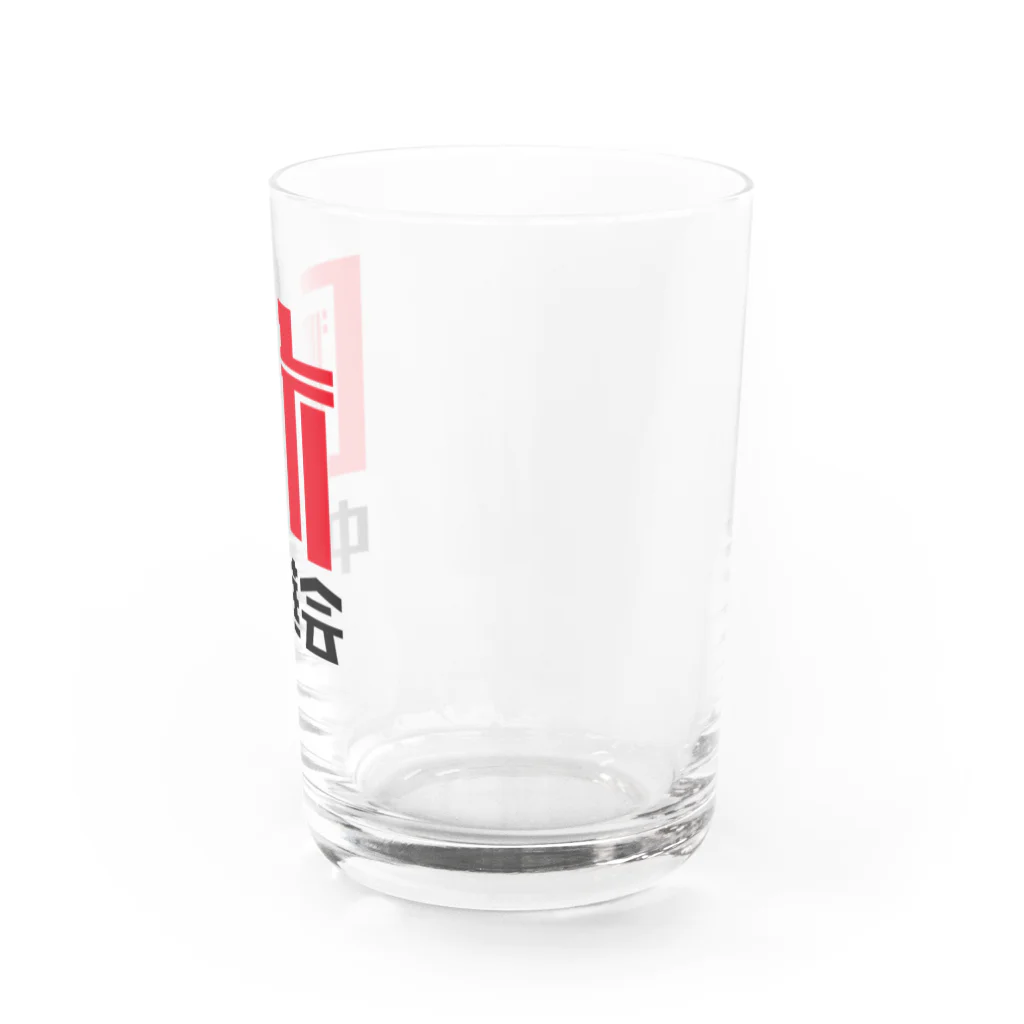 chiiro shopの町中華会ロゴ_Red／Black Water Glass :right